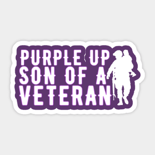 PURPLE UP SON OF A VETERAN Sticker